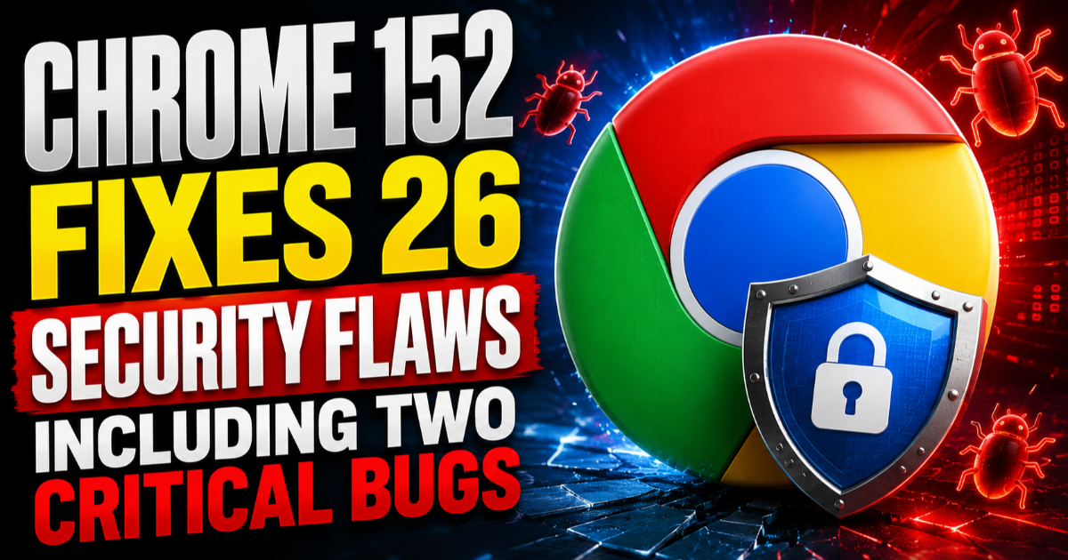 Chrome 152 Fixes 26 Security Flaws, Including Two Critical Bugs