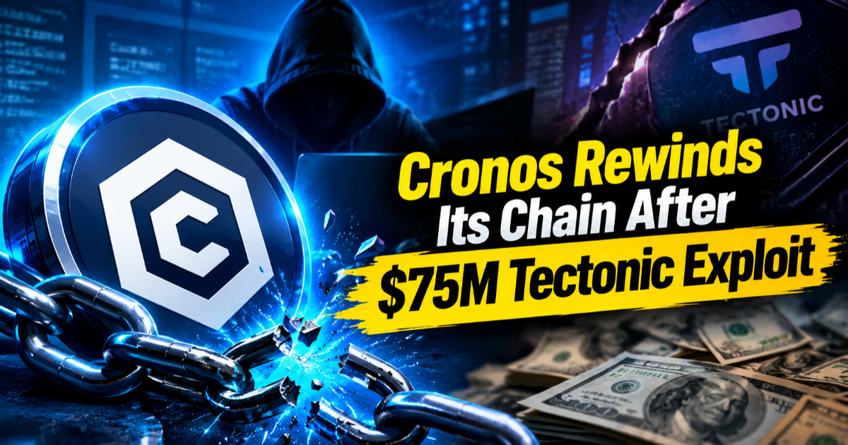 Cronos Rewinds Its Chain After $75M Tectonic Exploit