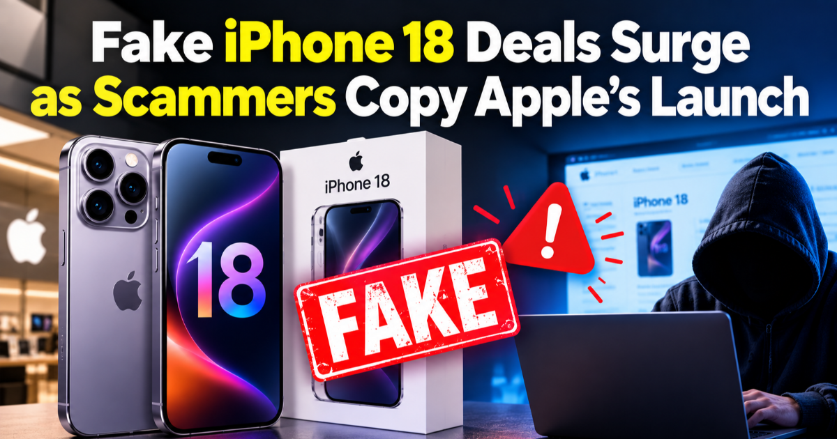 Fake iPhone 18 Deals Surge as Scammers Copy Apple’s Launch
