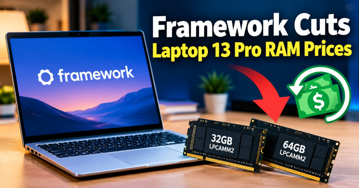 Framework Cuts Laptop 13 Pro RAM Prices and Refunds Buyers