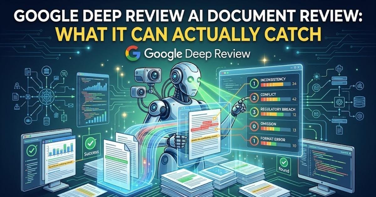 Google Deep Review AI Document Review: What It Can Actually Catch
