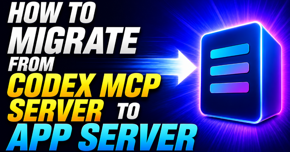 How to Migrate from Codex MCP Server to App Server