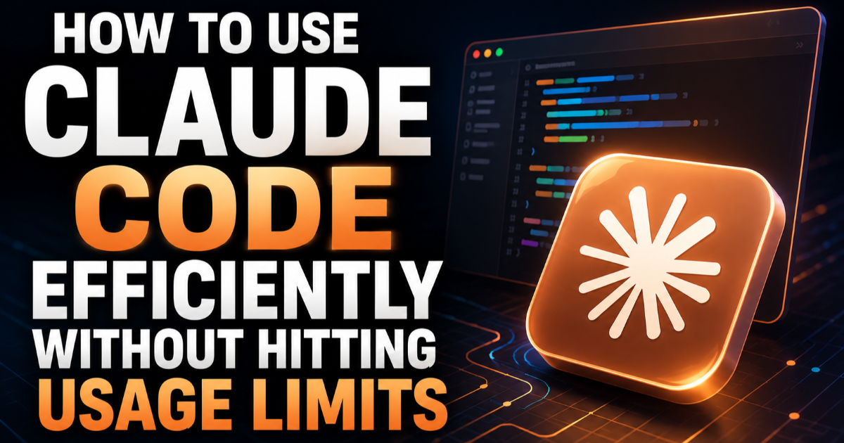 How to Use Claude Code Efficiently Without Hitting Usage Limits