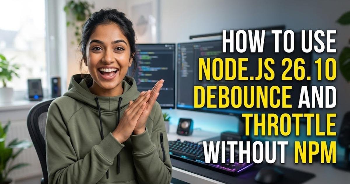 How to Use Node.js 26.10 Debounce and Throttle Without npm