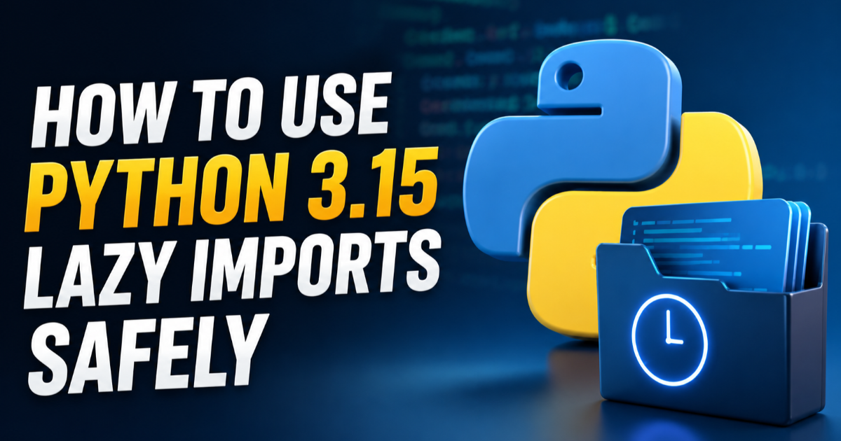 How to Use Python 3.15 Lazy Imports Safely