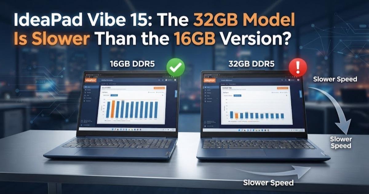 IdeaPad Vibe 15: The 32GB Model Is Slower Than the 16GB Version