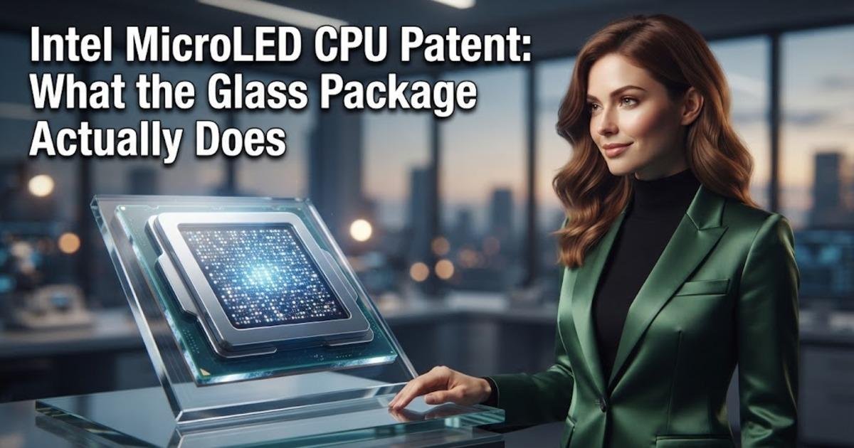 Intel MicroLED CPU Patent: What the Glass Package Actually Does