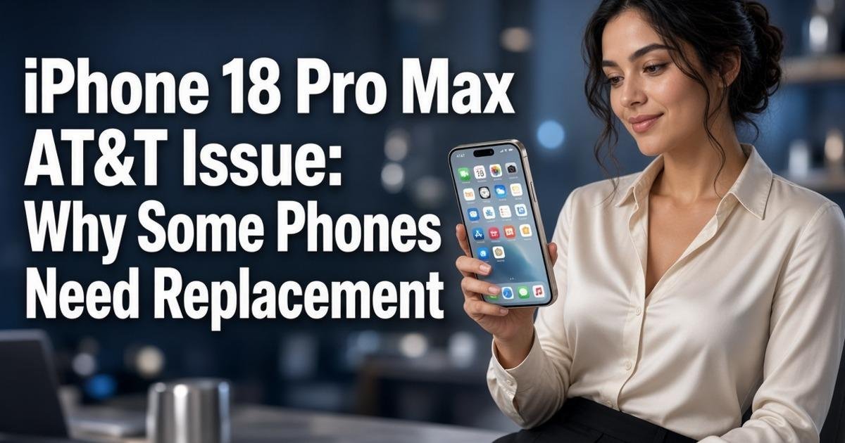 iPhone 18 Pro Max AT&T Issue: Why Some Phones Need Replacement