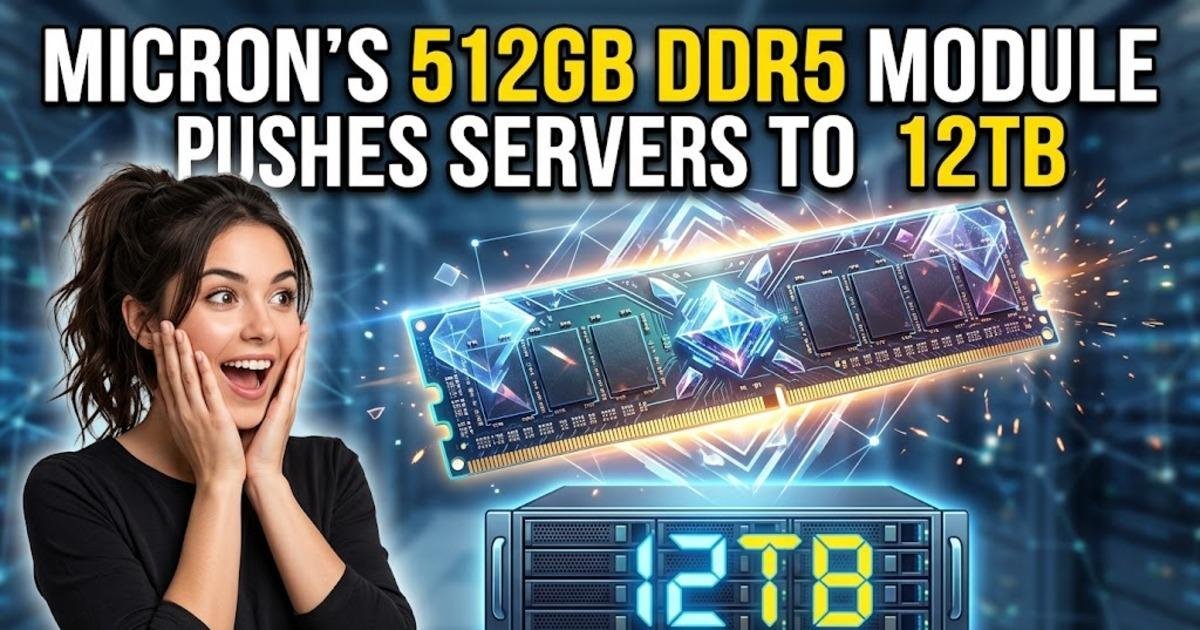 Micron’s 512GB DDR5 Module Pushes Servers to 12TB