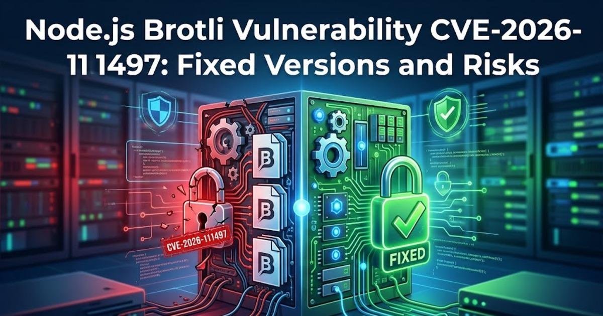 Node.js Brotli Vulnerability CVE-2026-111497: Fixed Versions and Risks