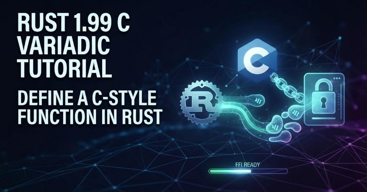 Rust 1.99 C Variadic Tutorial: Define a C-Style Function in Rust