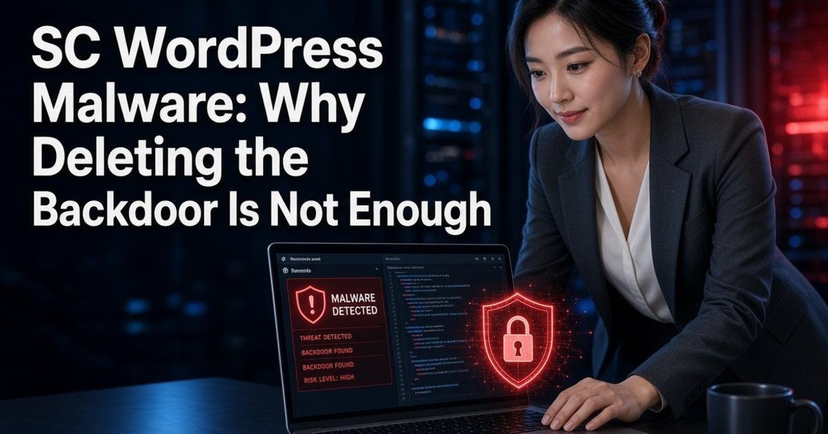 SC WordPress Malware: Why Deleting the Backdoor Is Not Enough