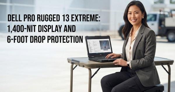 Dell Pro Rugged 13 Extreme: 1,400-Nit Display and 6-Foot Drop Protection