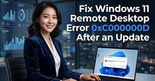 Fix Windows 11 Remote Desktop Error 0xC000000D After an Update