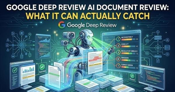 Google Deep Review AI Document Review: What It Can Actually Catch