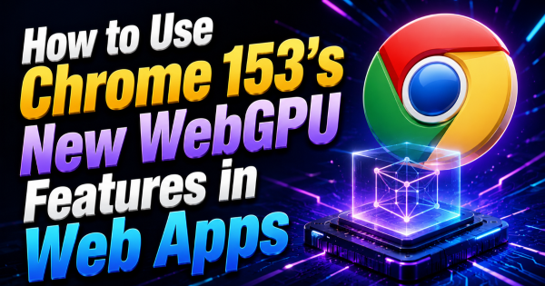 How to Use Chrome 153’s New WebGPU Features in Web Apps
