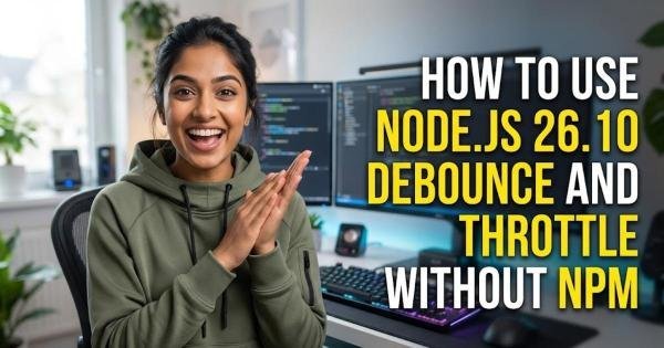 How to Use Node.js 26.10 Debounce and Throttle Without npm