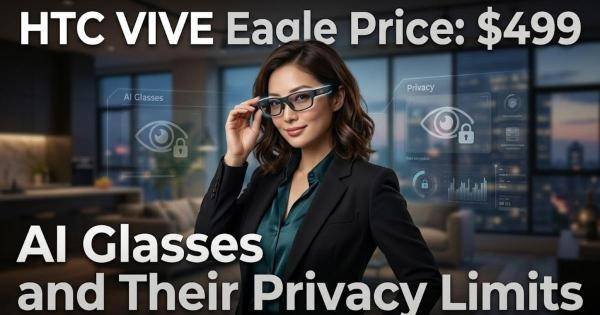 HTC VIVE Eagle Price: $499 AI Glasses and Their Privacy Limits