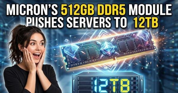 Micronβs 512GB DDR5 Module Pushes Servers to 12TB
