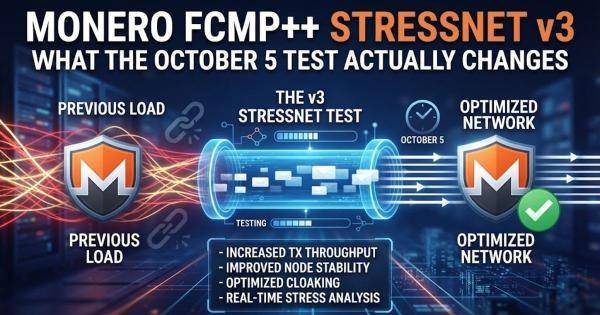 Monero FCMP++ Stressnet v3: What the October 5 Test Actually Changes