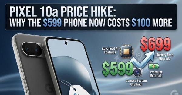 Pixel 10a Price Hike: Why the $599 Phone Now Costs $100 More