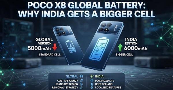 POCO X8 Global Battery: Why India Gets a Bigger Cell