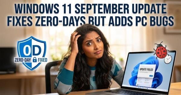 Windows 11 September Update Fixes Zero-Days but Adds PC Bugs