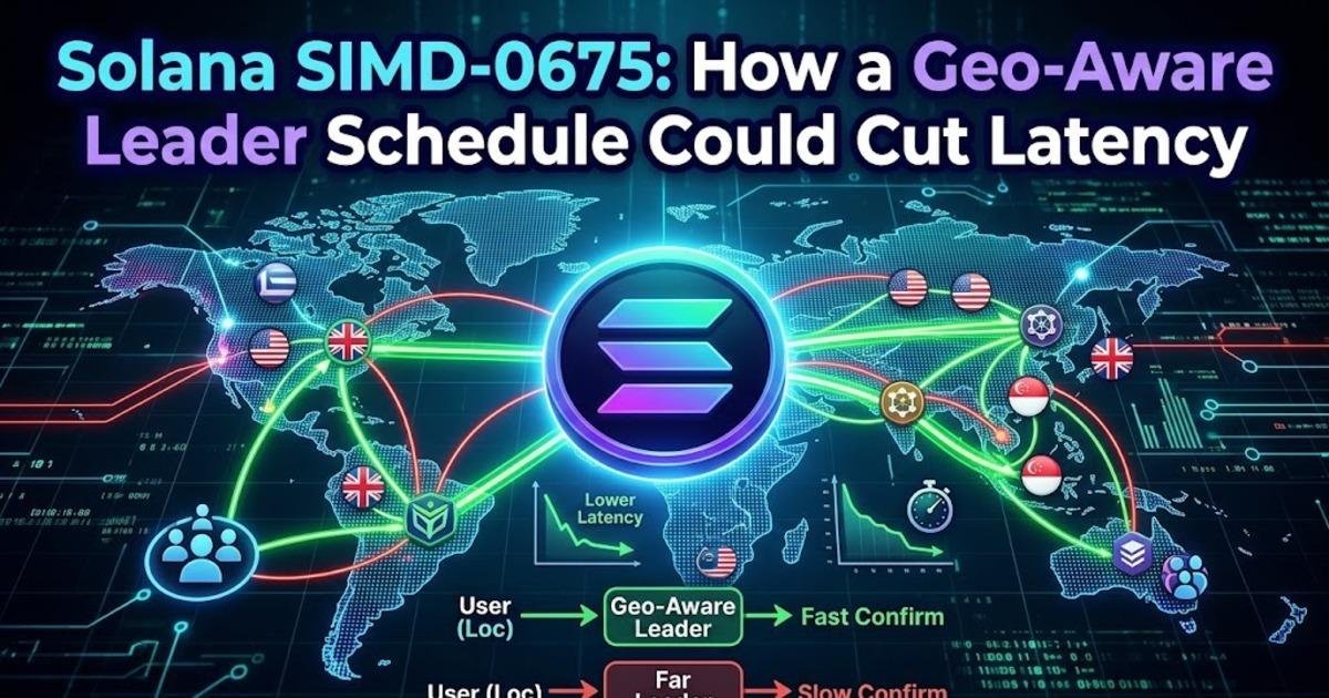 Solana SIMD-0675: How a Geo-Aware Leader Schedule Could Cut Latency