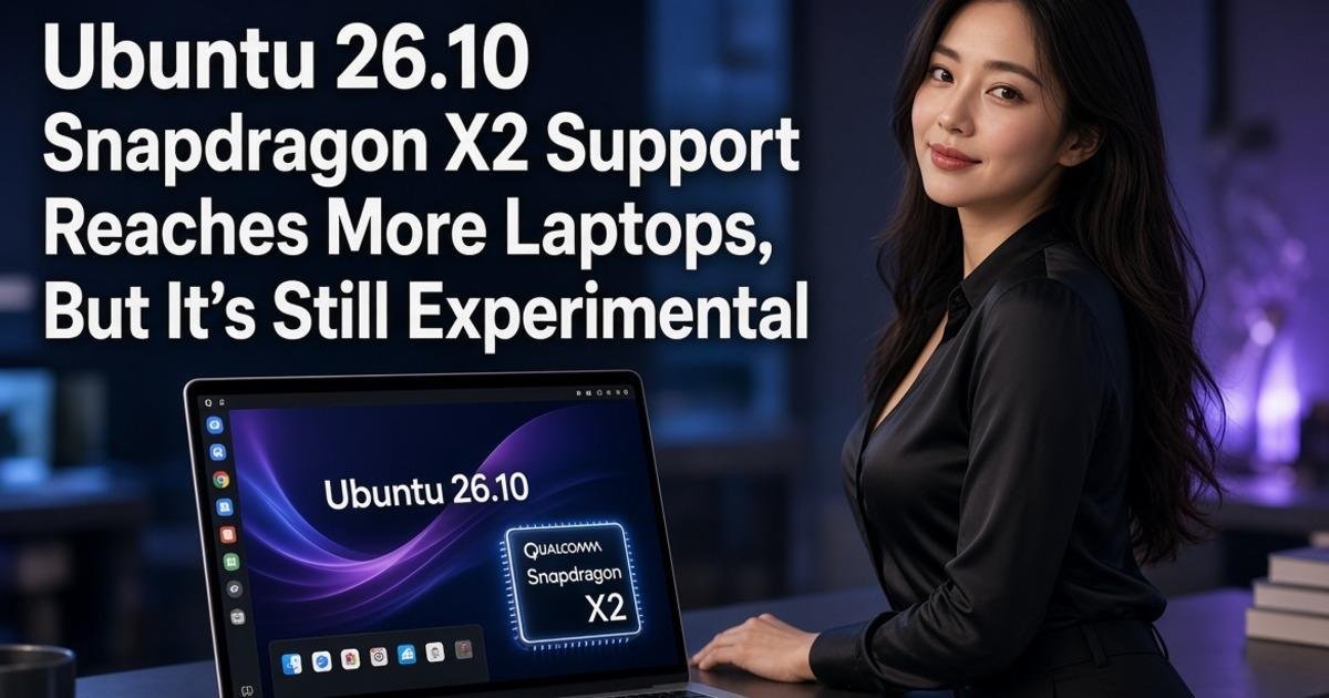 Ubuntu 26.10 Snapdragon X2 Support Reaches More Laptops, But It’s Still Experimental